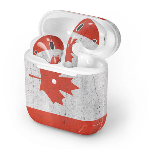 Canada Flag Distressed Apple AirPods 2 Skin